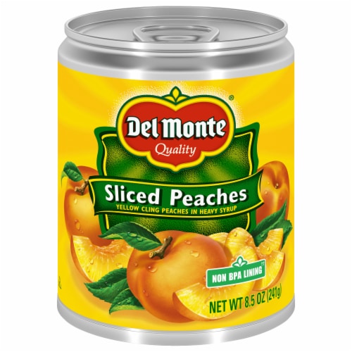 Del Monte® Sliced Yellow Cling Peaches in Heavy Syrup Can Perspective: front