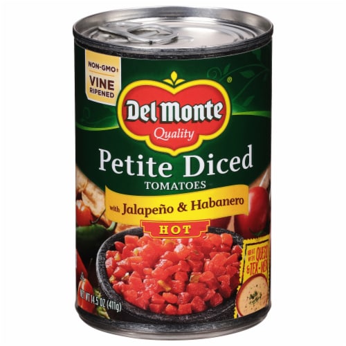 Del Monte® Petite Cut Diced Tomatoes with Zesty Jalapenos Perspective: front