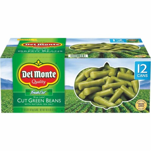 Del Monte Cut Green Beans, 14.5 Ounce (Pack Of 12) Perspective: front