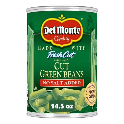 Del Monte No Salt Added Cut Green Beans Perspective: front