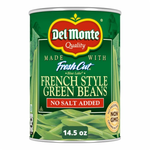 Del Monte No Salt Added French Style Green Beans Perspective: front