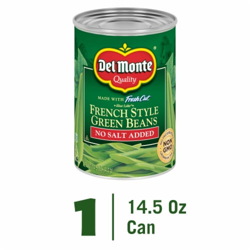 Del Monte® Fresh Cut French Style Green Beans No Salt Added Canned Vegetables Perspective: front