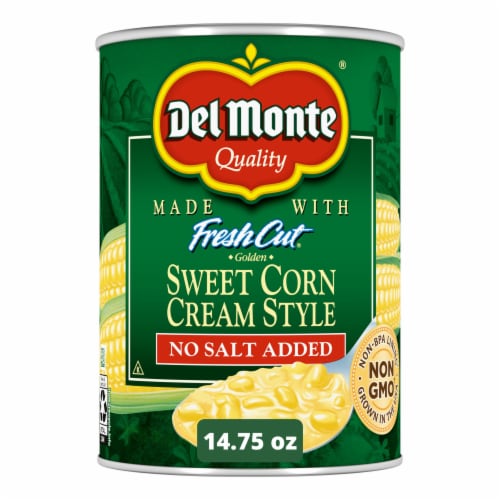 Del Monte No Salt Added Golden Sweet Corn Cream Style Perspective: front
