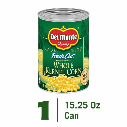 Del Monte® Fresh Cut Golden Sweet Whole Kernel Corn Canned Vegetables Perspective: front