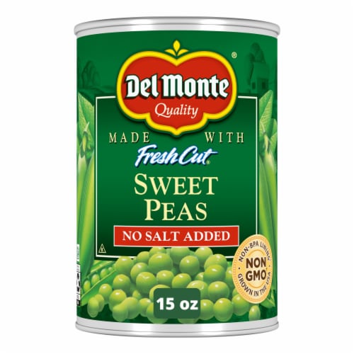 Del Monte No Salt Added Sweet Peas Perspective: front