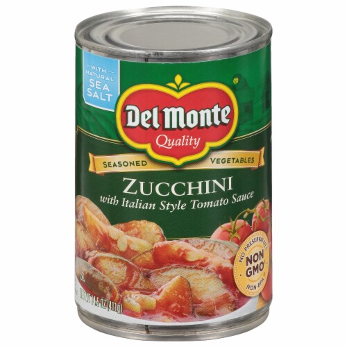 Del Monte Seasoned Zucchini with Italian Style Tomato Sauce Perspective: front