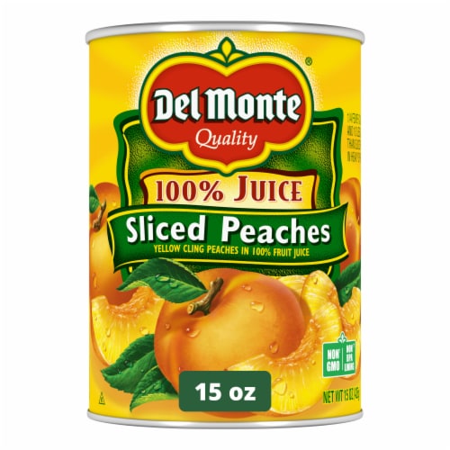 Del Monte® Yellow Cling Sliced Peaches in 100% Juice Canned Fruit