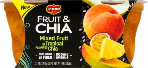 Del Monte Fruit & Chia Mixed Fruit In Tropcal Chia Fruit Cups Perspective: front