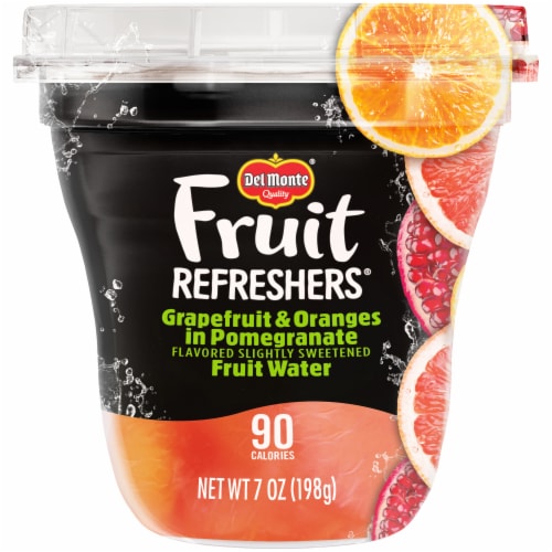 Del Monte Fruit Refreshers Grapefruit & Oranges in Pomegranate Fruit Water Perspective: front