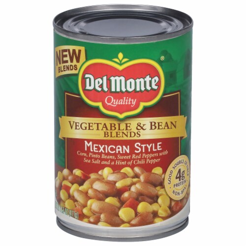 Del Monte Mexican Style Vegetable & Bean Blend Perspective: front