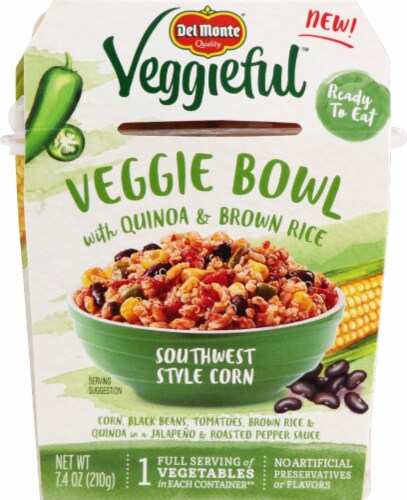 Del Monte® Veggieful™ Southwest Style Corn Veggie Bowl Perspective: front