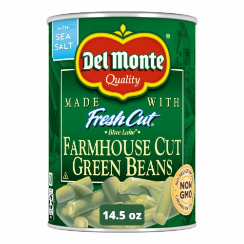 Del Monte® Blue Lake Farmhouse Cut Green Beans Perspective: front