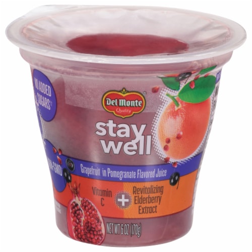 Del Monte® Stay Well Grapefruit in Pomegranate Flavored Juice Fruit Cup Perspective: front