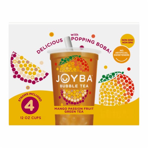 Joyba Mango Passion Fruit Green Bubble Tea - 4pk/12 Fl Oz Cups : Target