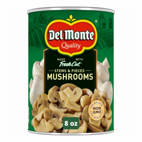 Del Monte® Mushrooms Stems and Pieces Perspective: front