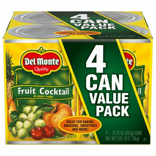 Del Monte® Fruit Cocktail in Heavy Syrup Cans Perspective: front