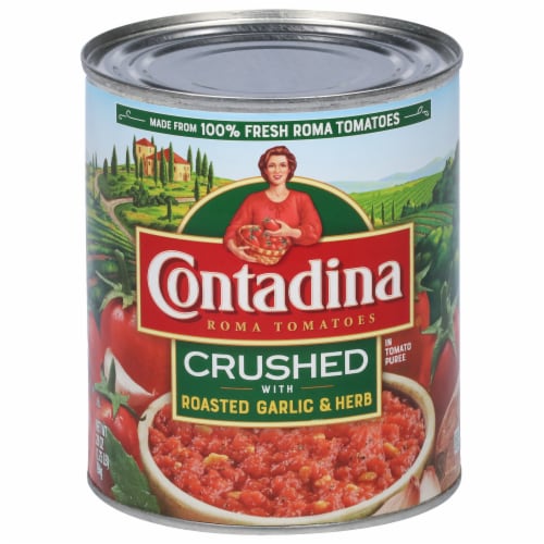 Contadina® Crushed Tomatoes With Roasted Garlic Perspective: front
