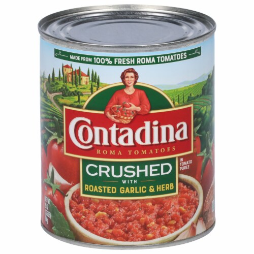 Contadina® Crushed Tomatoes With Roasted Garlic Perspective: front