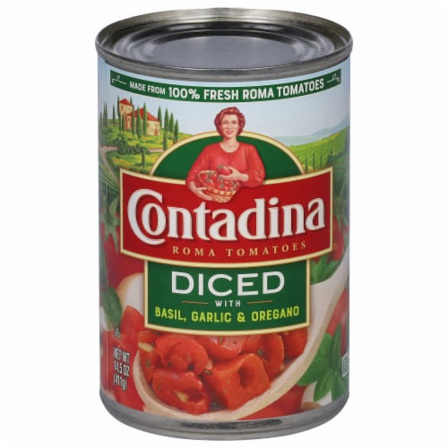 Contadina® Diced with Italian Herbs Roma Tomatoes Perspective: front