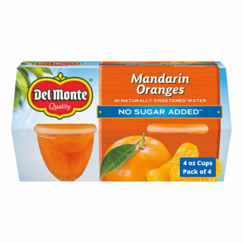 Del Monte® Mandarin Oranges Fruit Cup Snacks Perspective: front