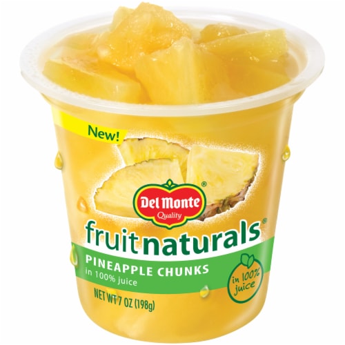 Del Monte® Fruitnaturals® Pineapple Chunks Perspective: front