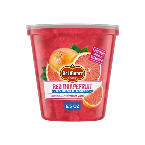 Del Monte No Sugar Added Red Grapefruit Fruit Cup Perspective: front