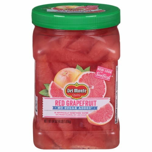 Del Monte® SunFresh No Sugar Added Red Grapefruit Perspective: front