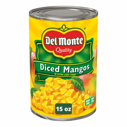 Del Monte® Diced Mango in Extra Light Syrup Canned Fruit Perspective: front