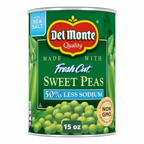 Del Monte® Reduced Sodium Fresh Cut Sweet Peas Perspective: front