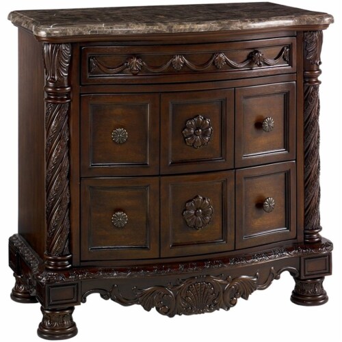 3 drawer marble top nightstand deals