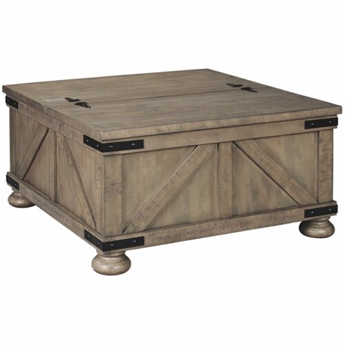 Ashley furniture trunk coffee table deals