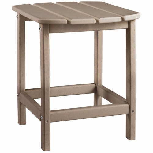 Ashley Furniture Sundown Treasure Patio End Table in Grayish Brown Perspective: front