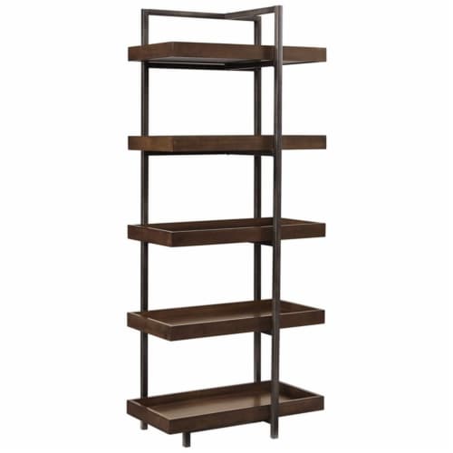 Ashley Furniture Starmore Left or Right Wood Pier in Brown & Gunmetal Perspective: front