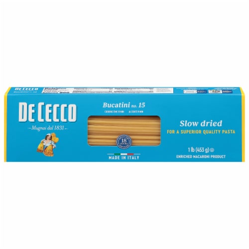 De Cecco Slow Dried No. 15 Bucatini 1 lb Perspective: front