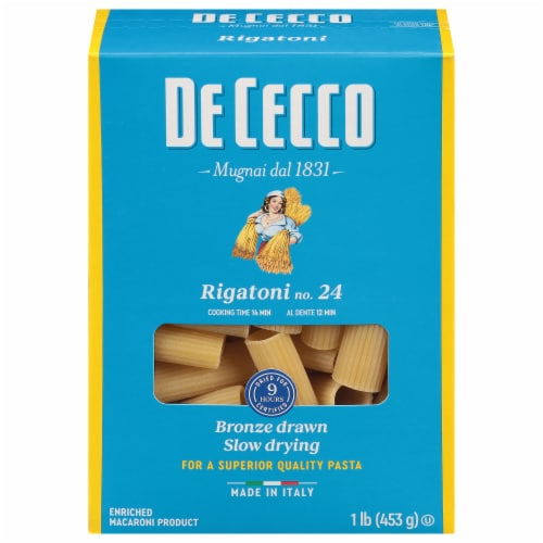 De Cecco® Rigatoni No. 24 Pasta Perspective: front