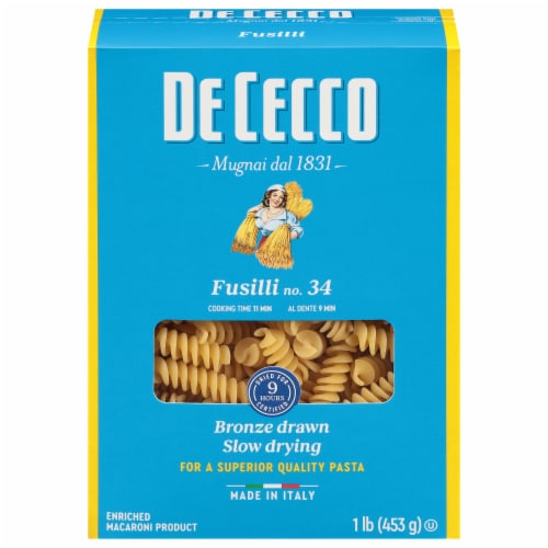 De Cecco® Fusilli Pasta Perspective: front