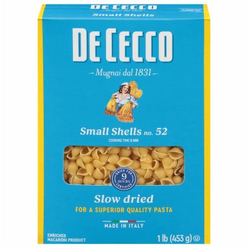 De Cecco® Small Shells No. 52 Pasta Perspective: front