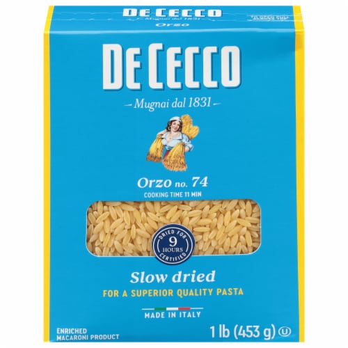 De Cecco Orzo Pasta Perspective: front