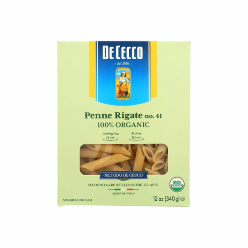 De Cecco Organic Penne Rigate Pasta, 12 Ounce - 12 per case Perspective: front
