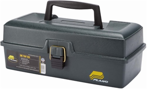 Plano Tackle Box with Lift-Out Tray - Gray, 13.25 x 6.75 x 5 Inch