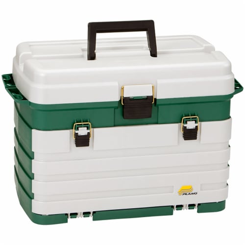 Plano Fishing Gear Organizer Tackle Box w/ Removable Bait Racks & 4 Trays,  Green, 1 Piece - Ralphs