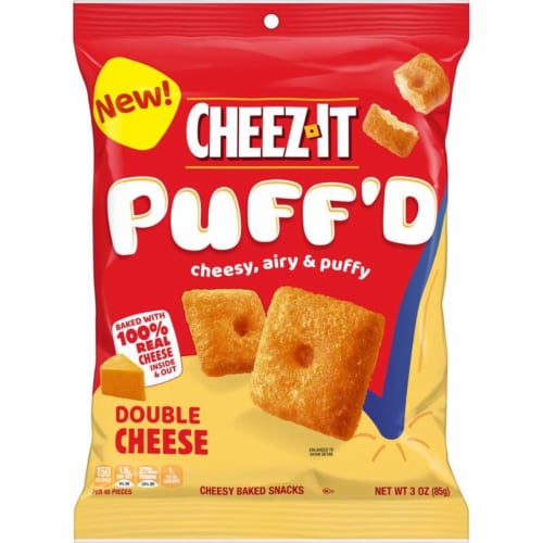 Cheez-It Puff'd Double Cheese Cheesy Baked Snacks Perspective: front