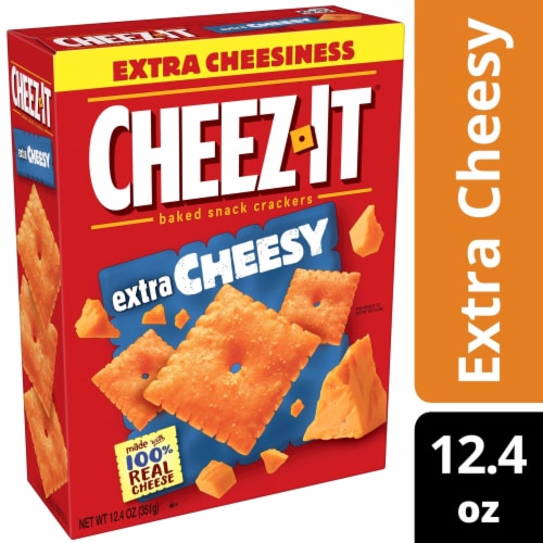 Cheez-It Extra Cheesy Cheese Crackers Perspective: front