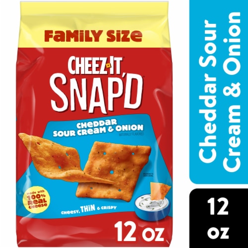 CheezIt® Snap'd Cheddar Sour Cream Onion Cheese Cracker Chips Family