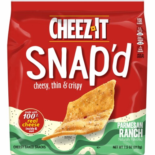 Cheez-It Parmesan Ranch Cheesy Baked Snacks Perspective: front
