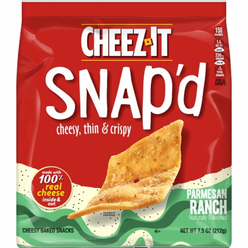 Cheez-It® Snap'd Parmesan Ranch Cheese Cracker Chips Perspective: front