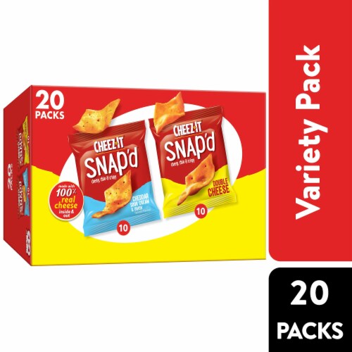 Cheez-It® Snap'd Cheese Crackers Variety Pack Perspective: front