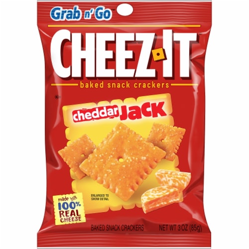 Cheez-It® Cheddar Jack Cheese Snack Crackers Grab and Go Perspective: front