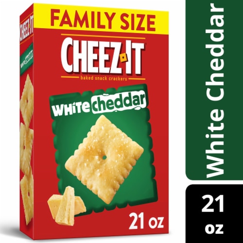 Cheez-It White Cheddar Cheese Crackers Family Size Perspective: front