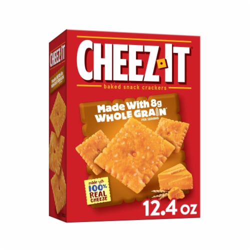Cheez-It Made with Whole Grain Cheese Crackers Perspective: front